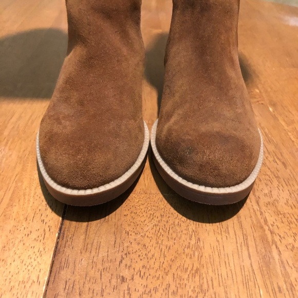 Franco Sarto Suede Caydee Wide Calf Brown Boots 4 - Picture 7 of 16